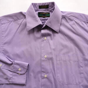 Colours Alexander Julian Men’s Purple Button Down Shirt Size S 14-14.5 32/33